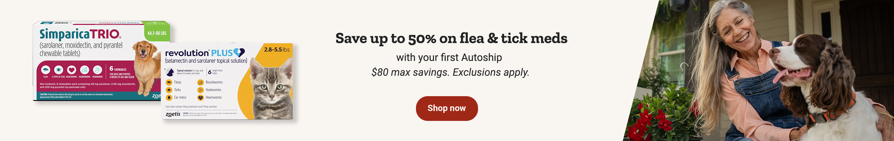 Save up to 50 percent on pet and animal meds, up to 60 dollars in savings. Shop now.