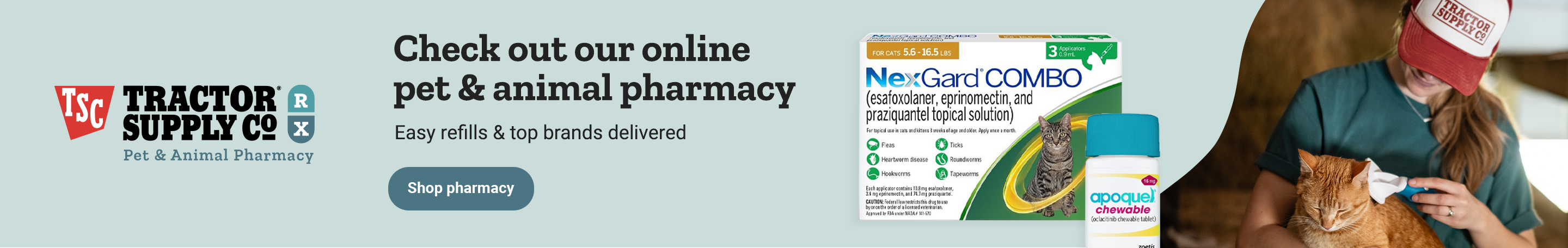 Pet and animal pharmacy. Easy refills and top brands delivered. Shop pharmacy.
