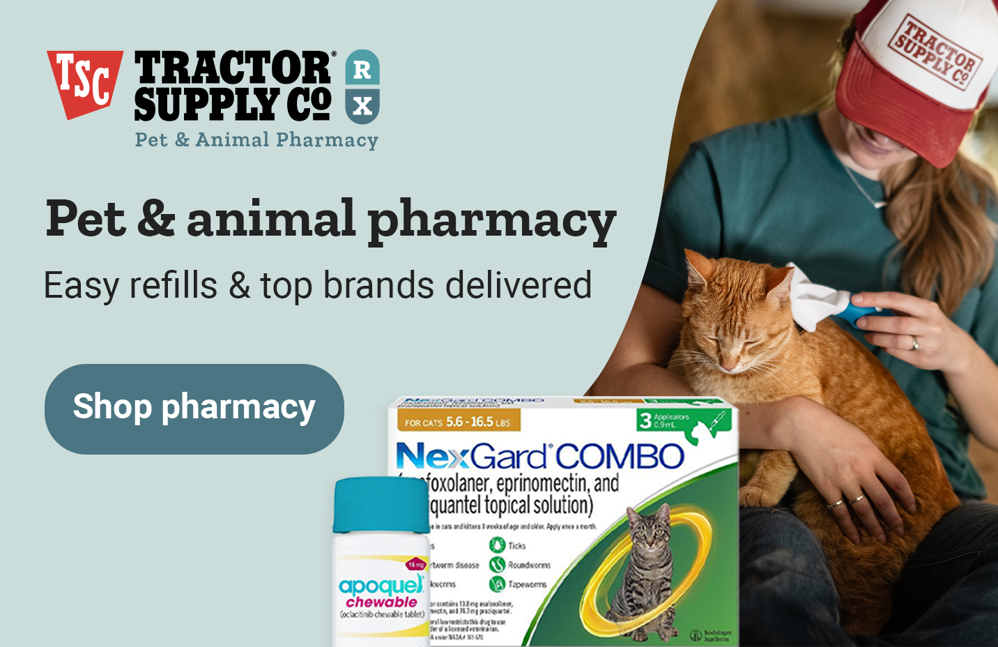 Pet and animal pharmacy. Easy refills and top brands delivered. Shop pharmacy.