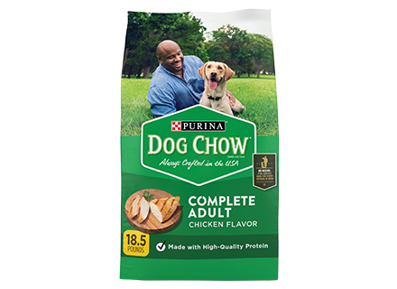 Category tile labelled save 2 dollars on Dog Chow brand dry dog food. 