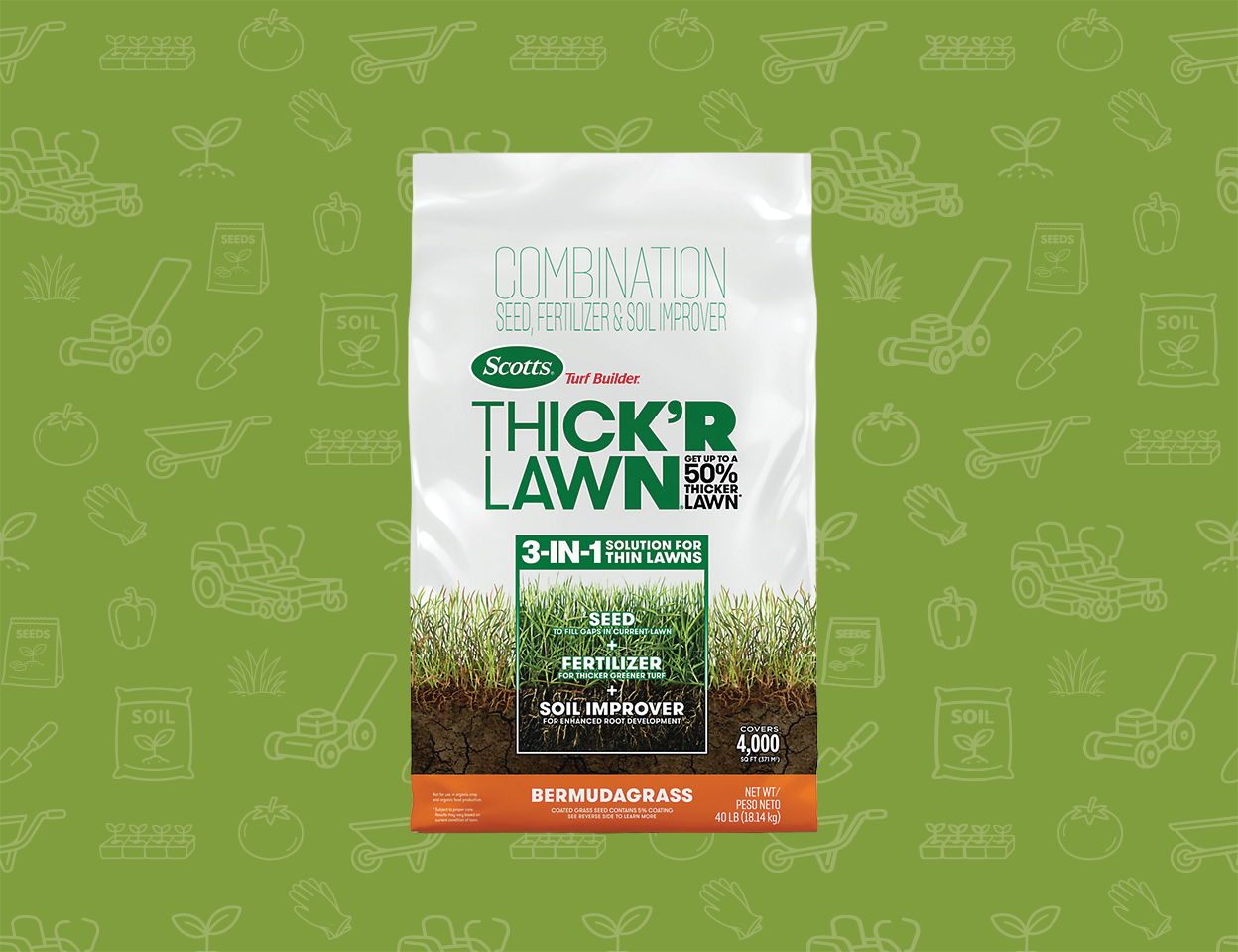 A deals tile reading Save 5 dollars on Scotts THICKR lawn at Tractor Supply with lawn product shown. Shop now. 