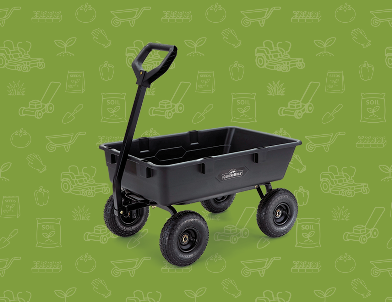 GroundWork dump carrt on sale. Save 50 dollars, now 99 dollars. Shop now.