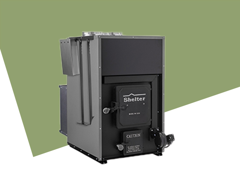 Shelter brand wood burning furnace on sale. Save 400 dollars. Shop now.