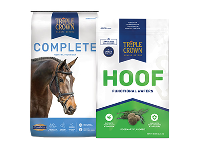 Buy one bag of select Triple Crown feed, get one free. Shop now. 