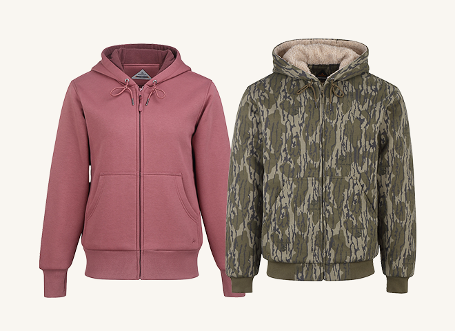 Ridgecut-brand full-zip fleece hoodies on sale. Save 20 dollars. Shop now.