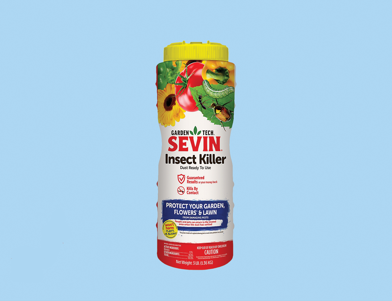 Deals tile with text, Save 2 dollars, now 15.99 dollars on Sevin insect killer dust. Shop now. 