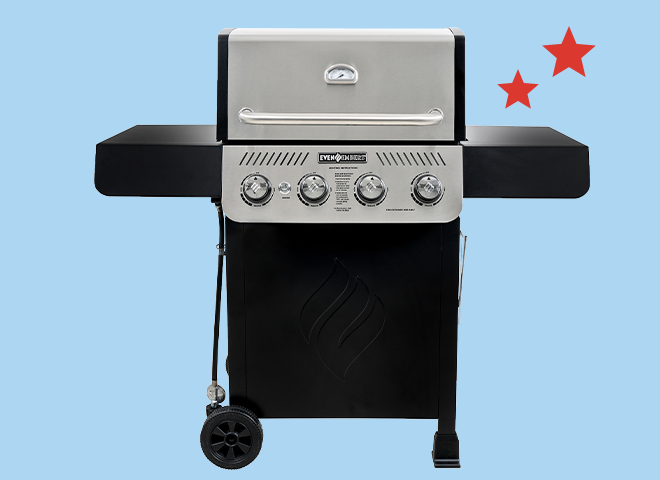 Deal tile for Even Embers 4 Burner Gas Grill, reading save 50 dollars. Shop now.
