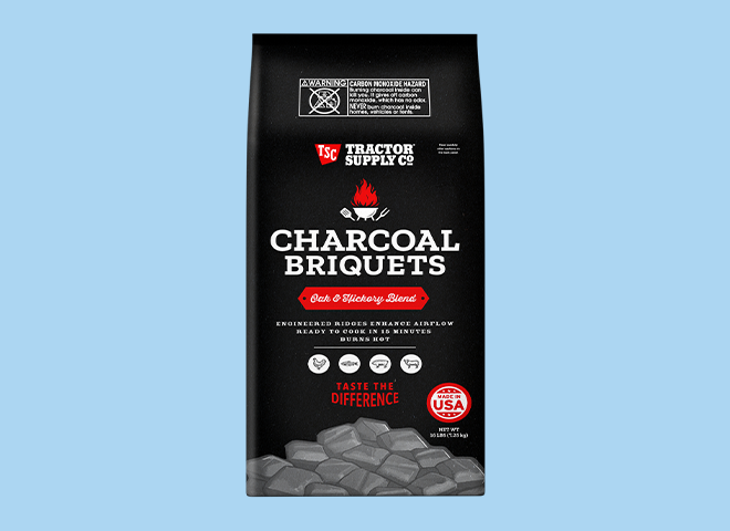 Deals tile reading new! Save 2 dollars, now 7.99 on TSC charcoal briquets with a Shop now link.