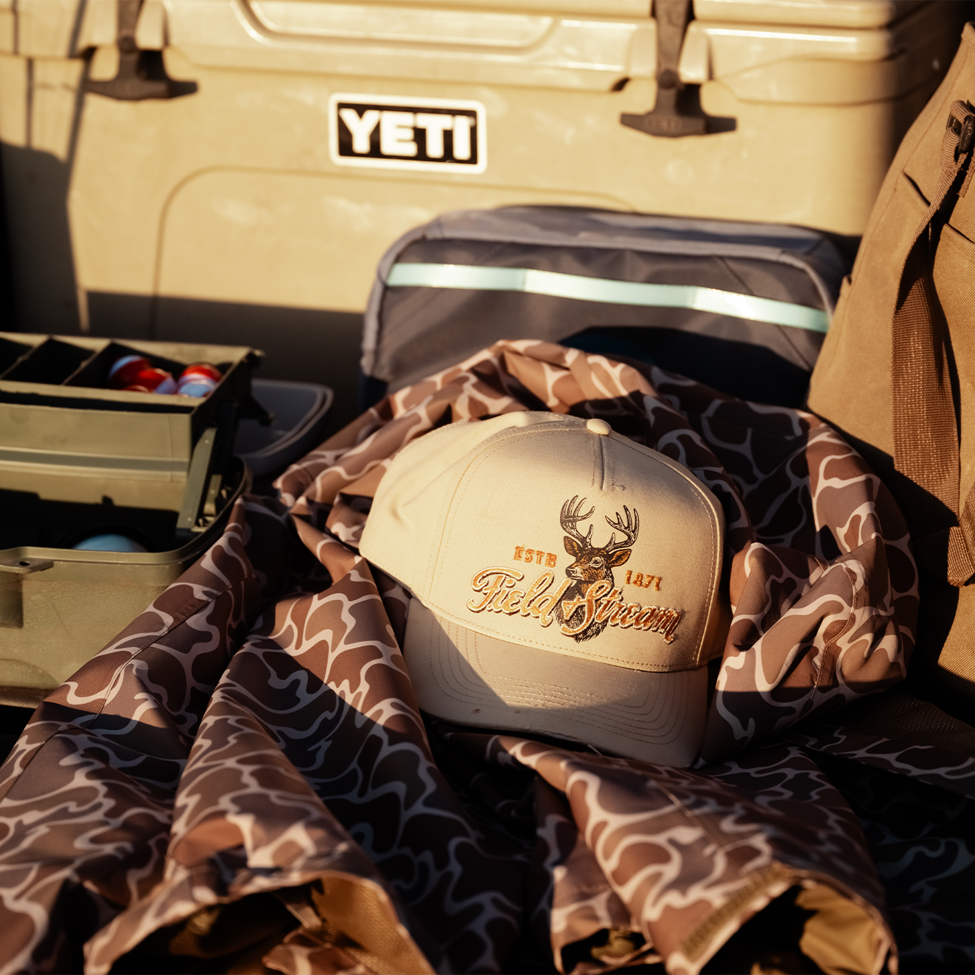 Shop the look featuring Field and Stream hat in truck bed.