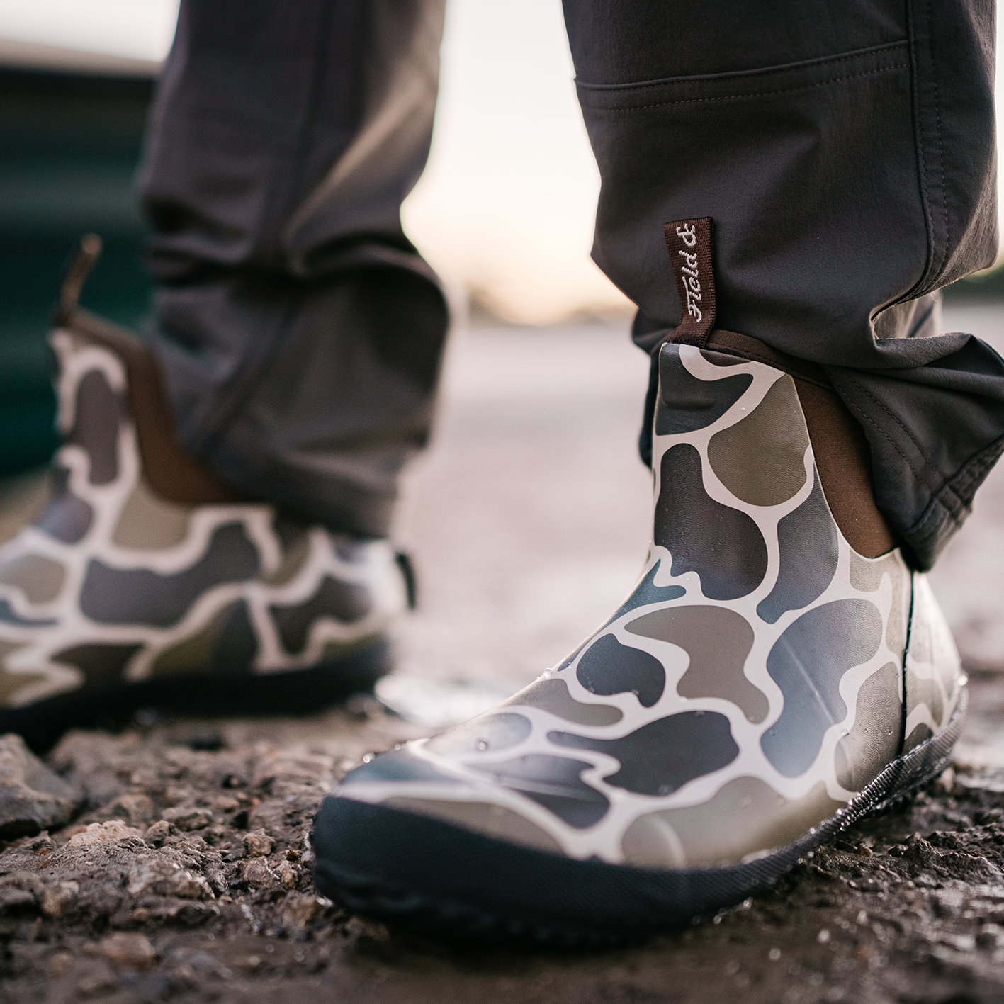 Shop the look for Field and Stream at Tractor Supply, featuring camo boots close up.