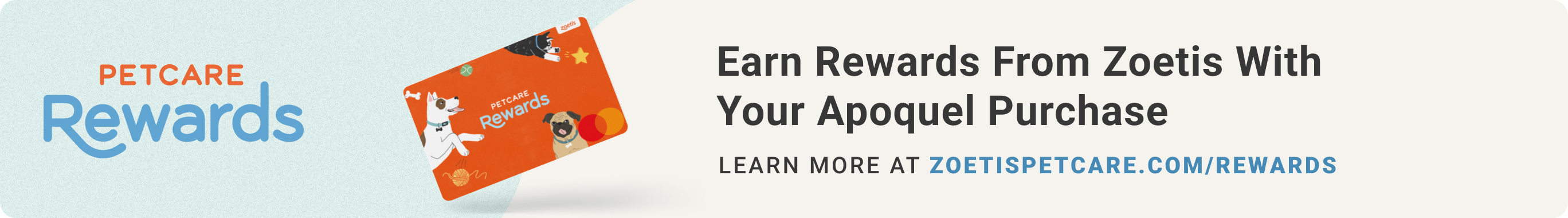 A promotional banner for pet care rewards.