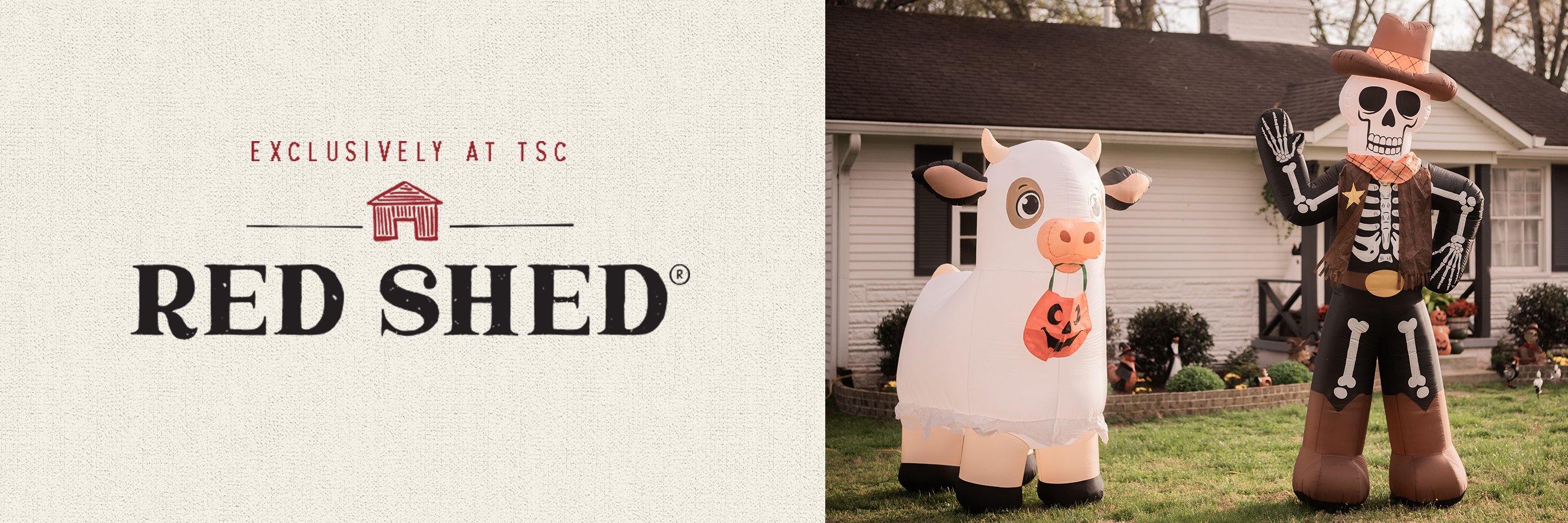 Banner for Red Shed, exclusively at TSC