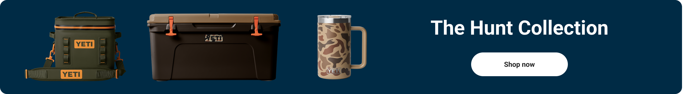 YETI at Tractor Supply banner reading Leakproof Hydration for All Seasons, featuring a water bottle and a Shop YETI Drinkware button.