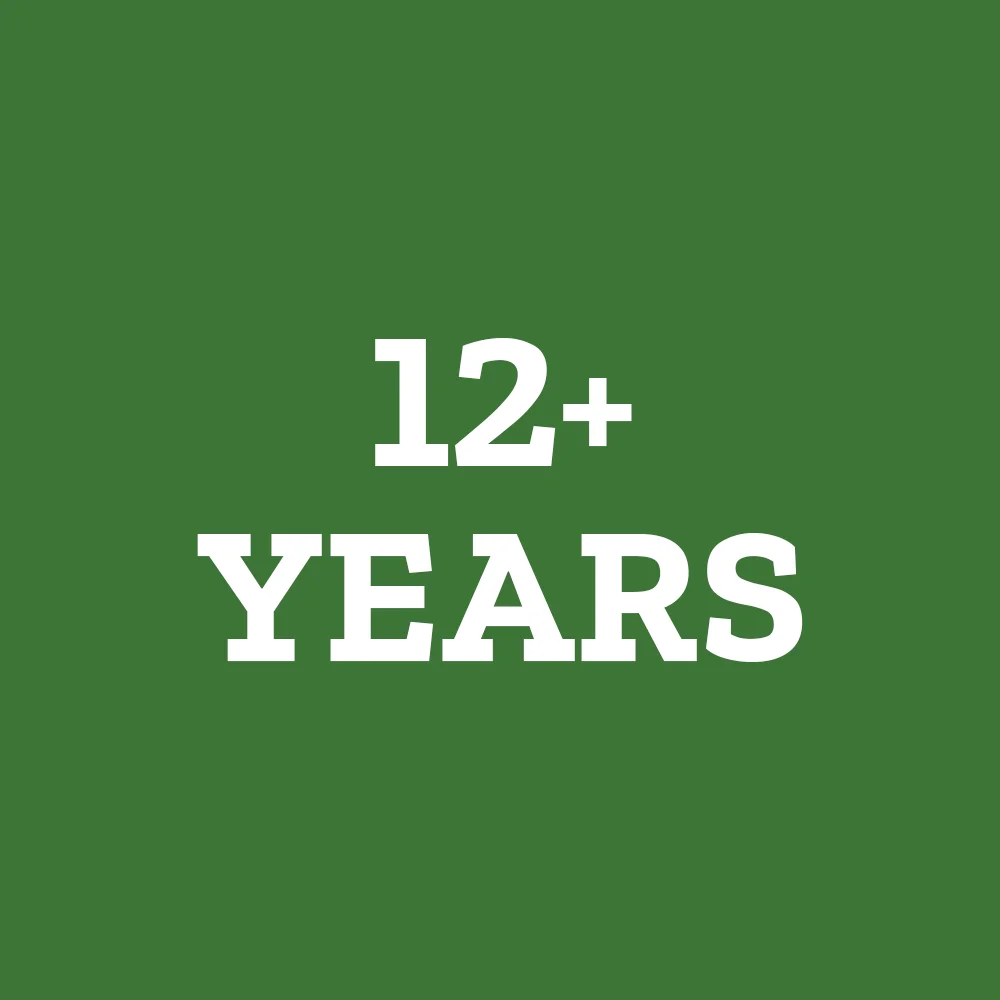 Green circle labeled 12 plus Years. Shop toys for ages 12 plus years.