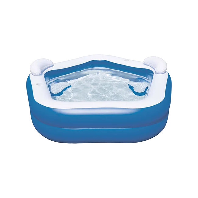Category tile labeled inflatable pools. Shop now.