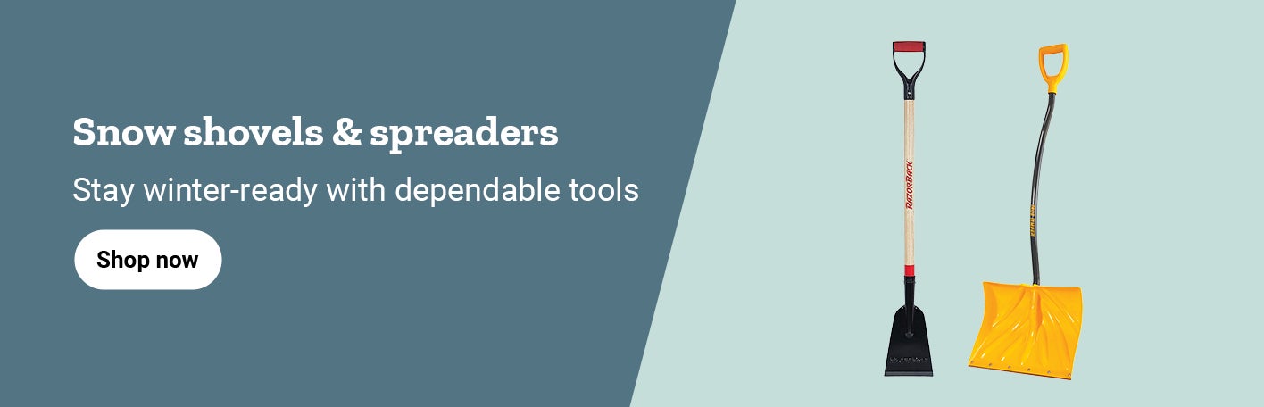 Shop snow shovels and spreaders.