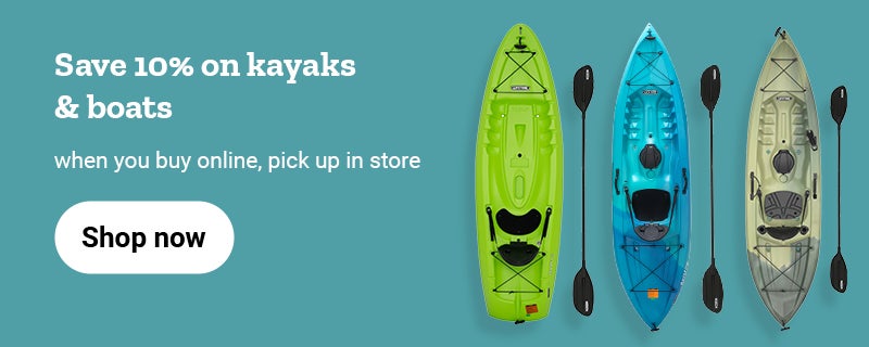 Save 10% on kayaks & boats when you buy online, pick up in store. Shop now