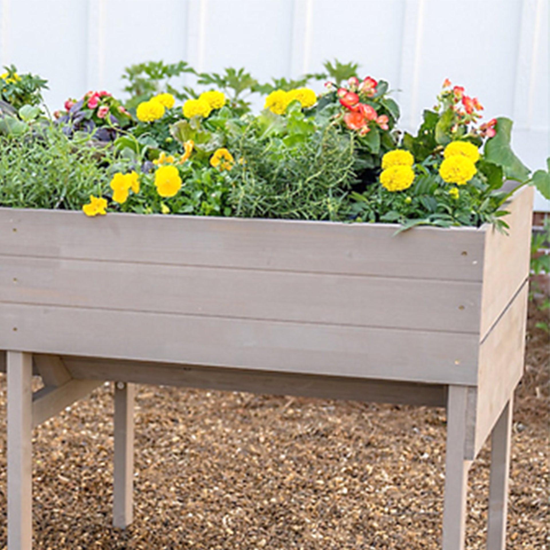 Category tile labelled garden beds. Shop now.