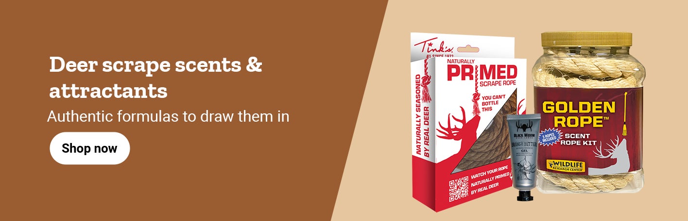 A selection of scrapes and attractants 