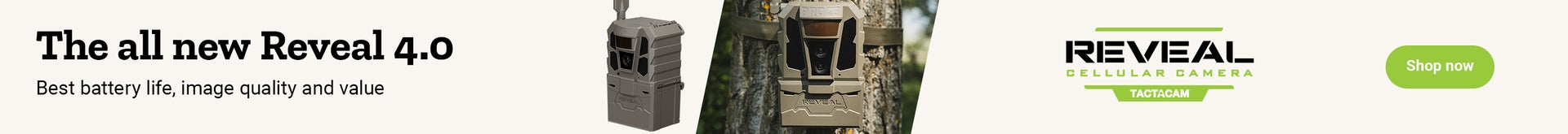 The all new Tactacam Reveal 4.0 trail camera