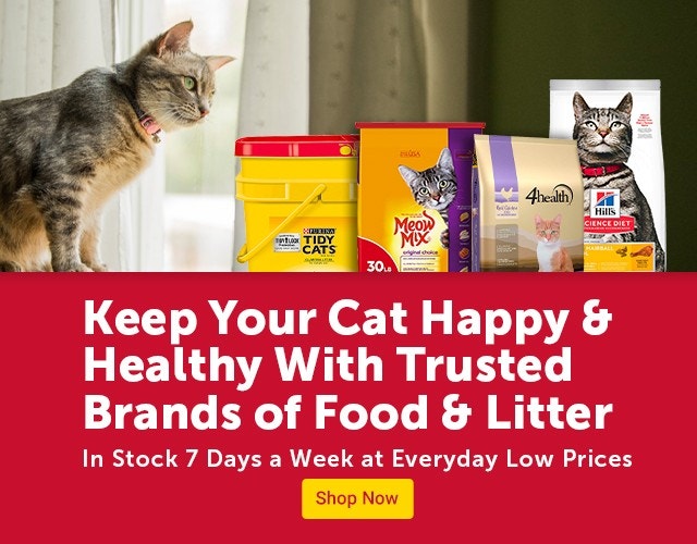 Keep your cat happy and healthy with trusted brands of food and litter. In stock seven days a week and everyday low prices. Shop Now.