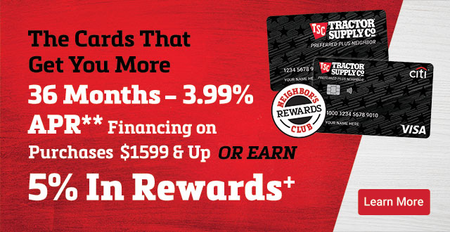 36 Months 3.99% APR** Financing Available on Countyline Cutters. Exclusively at TSC. Shop Now.