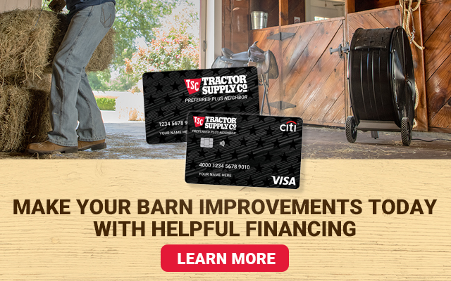 Make Your Barn Improvements Today with Helpful Financing. Learn More.