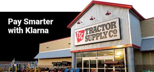 Pay smarter with Klarna at Tractor Supply.