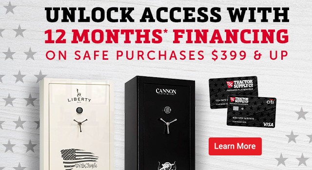 Unlock Access with 12 months Financing on Safe Purchases of $399 and Up