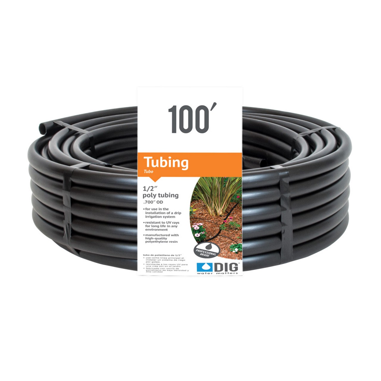 Image of drip irrigation tubing that links to all drip irrigation catalog.