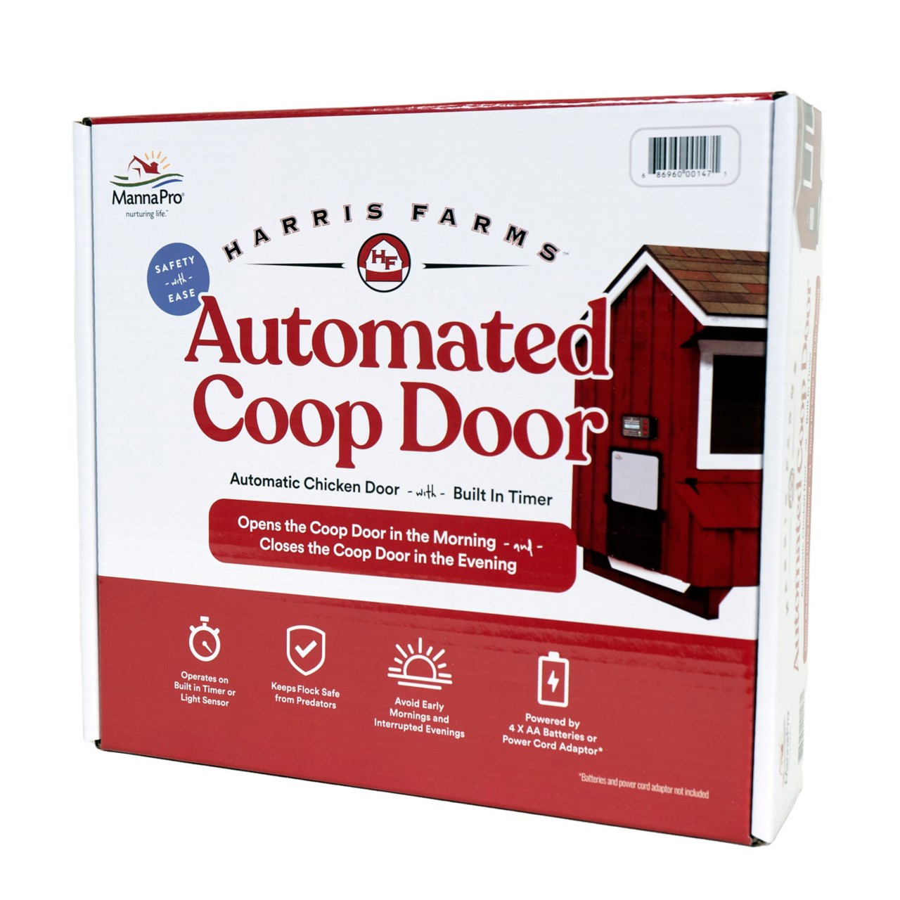 Image of an automatic coop door that links to all coop covers and containment accessories.