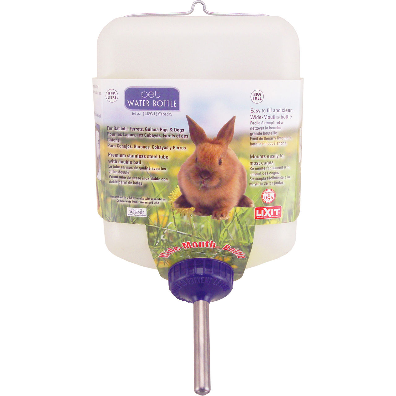 Image of a rabbit waterer that links to all small pets waterers catalog.