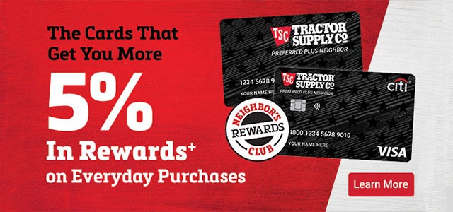 maximize your rewards and get more with a TSC Credit card 5 percent in rewards or special financing learn more