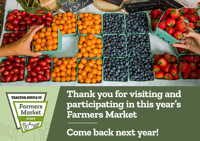 Thank you for visiting and participating in this years farmers market come back next year