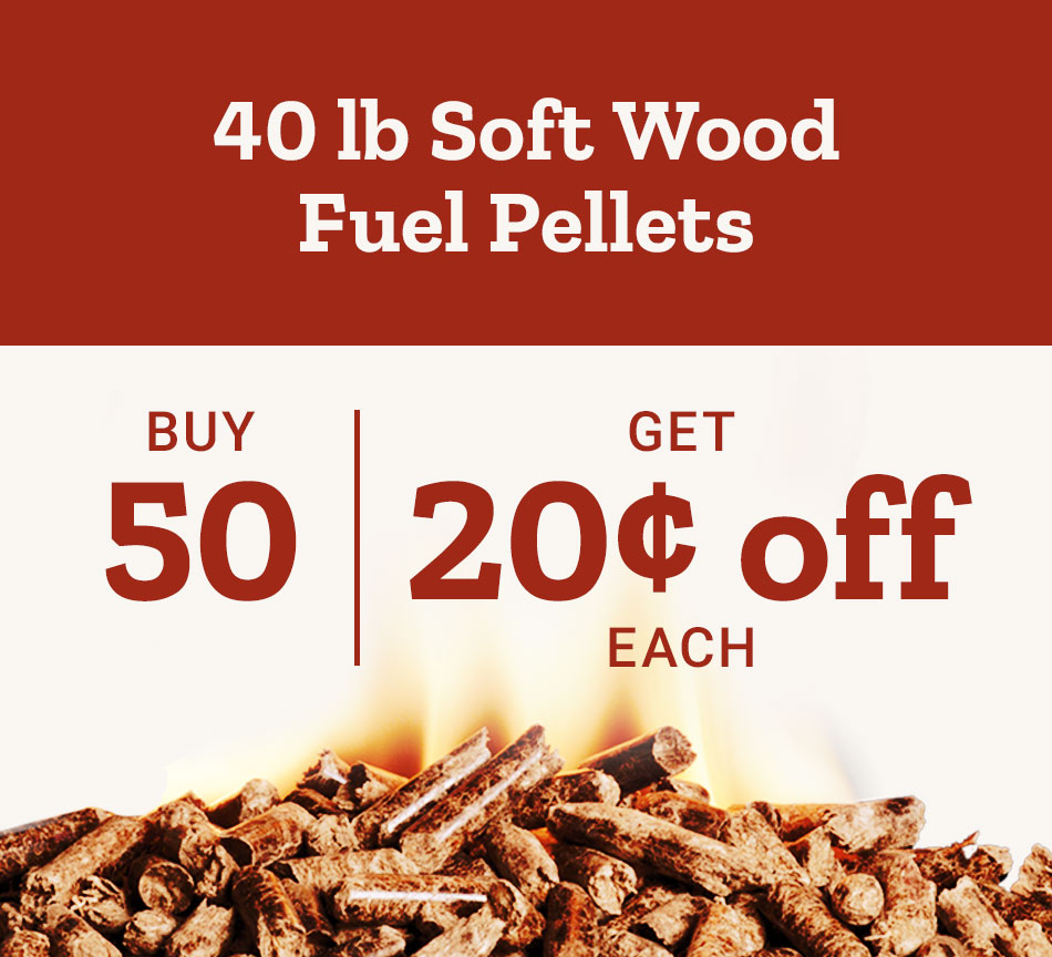 Soft Wood Fuel Pellets, 40 lb. Buy 50 get $0.20 Off Each