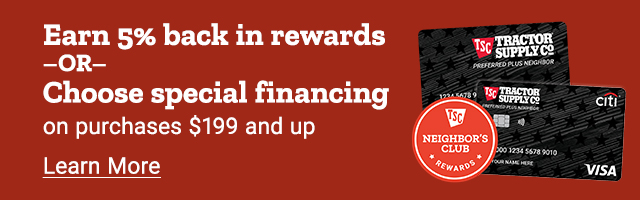 Earn Five Percent Back in Rewards or Choose Special Financing on Purchases $199 and Up. Learn More