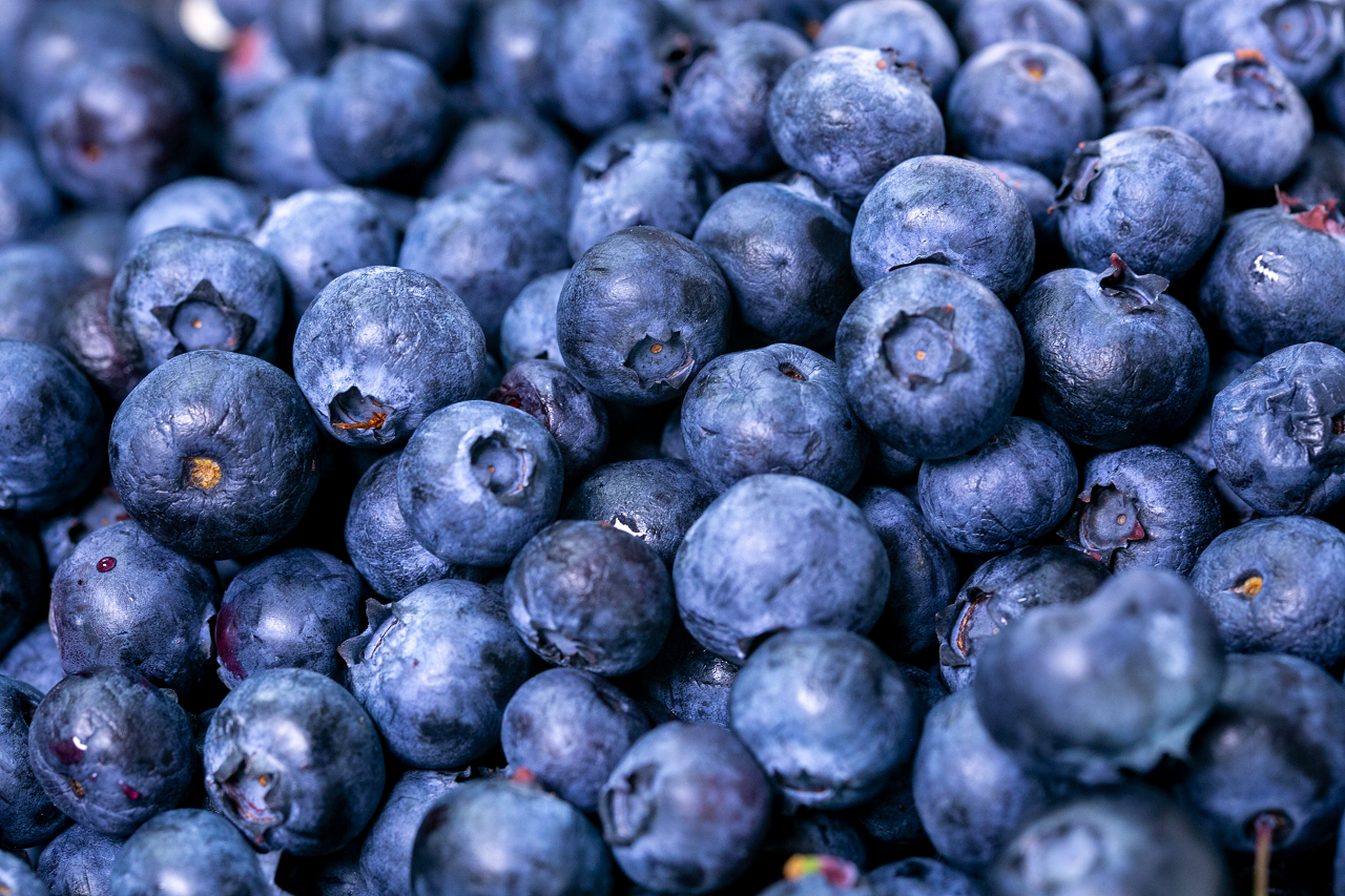 Image of blueberries in a pile.