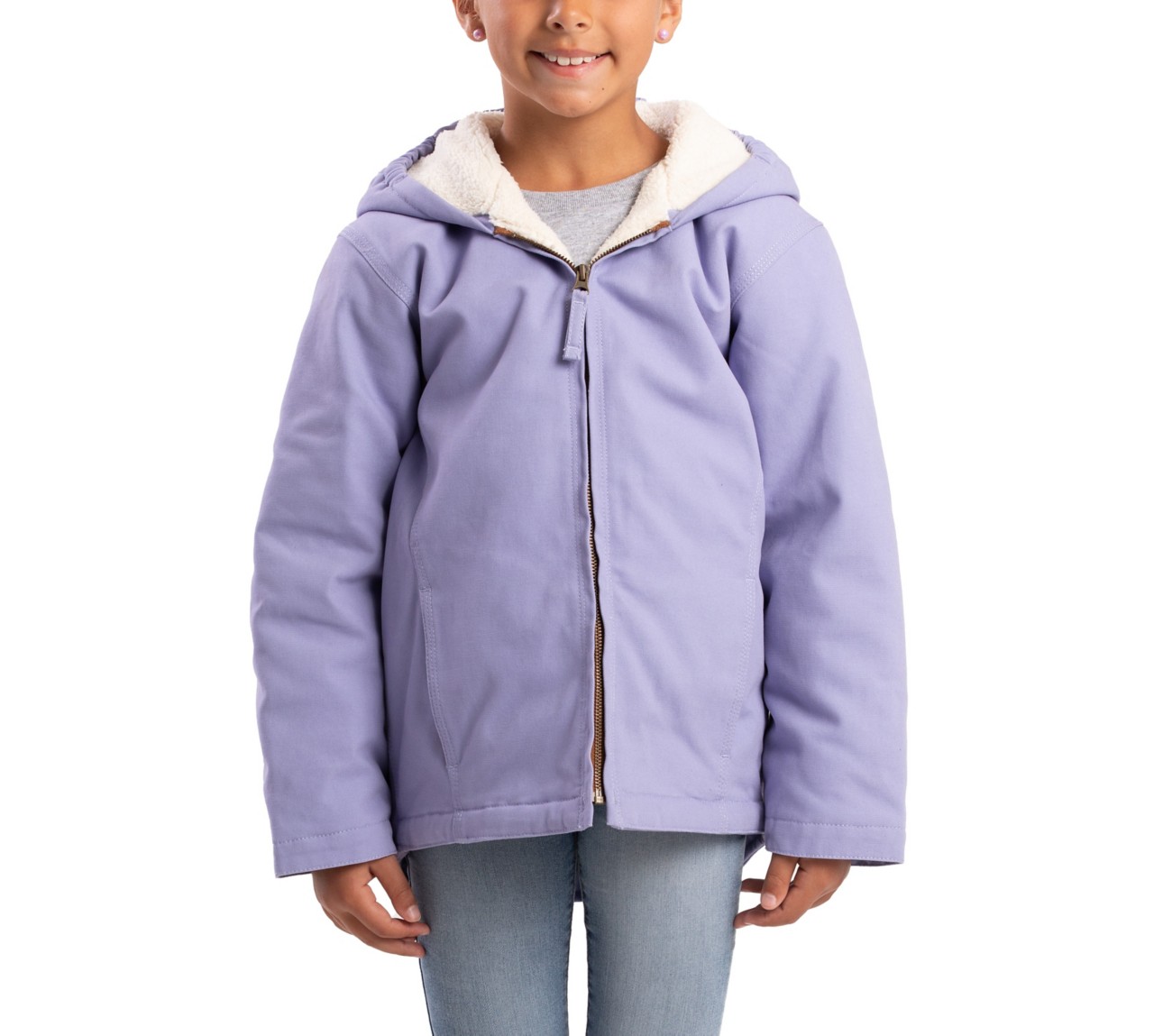 Image of a kid in a coat links to all kids coats and jackets catalog.