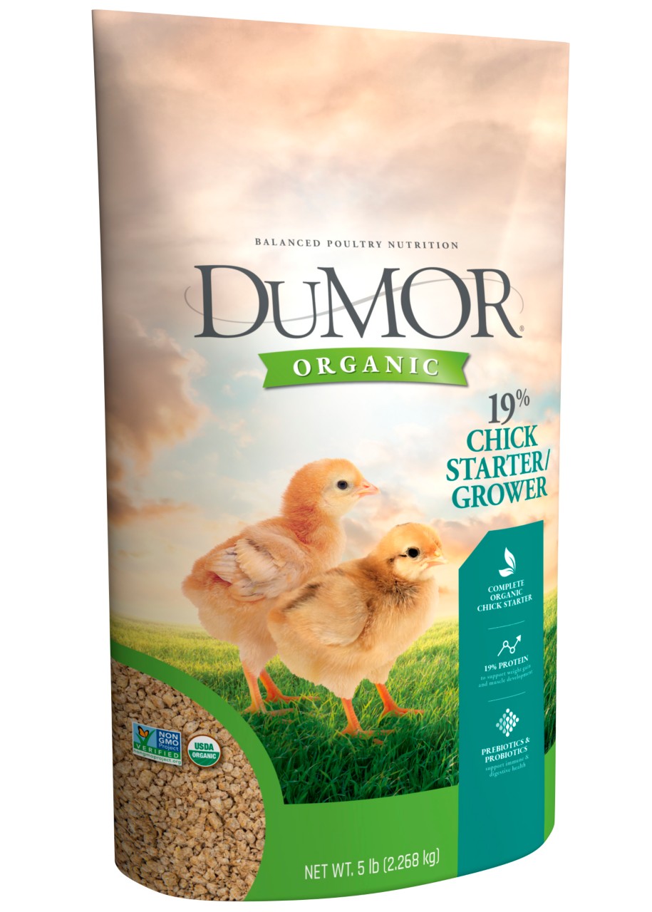 Image of a bag of Dumor grower feed.