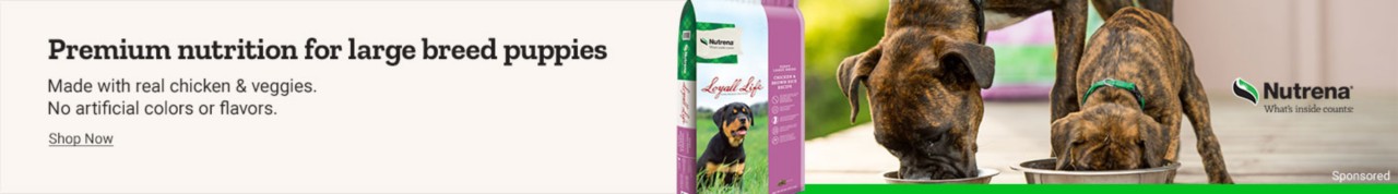 Premium nutrition for large breed puppies made with real chicken and veggies. No artificial colors or flavors. Shop Now