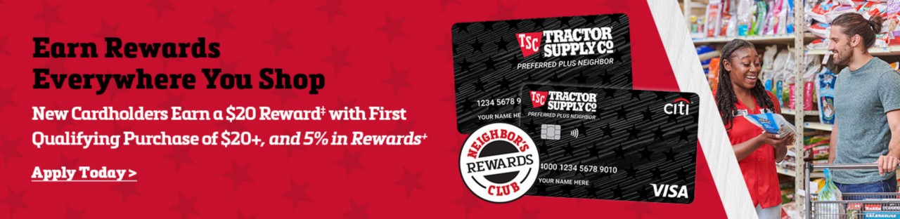 Earn Rewards Everywhere You Shop. New Cardholders Earn a $20 Reward with First Qualifying Purchase of $20+ and 5% in Rewards. Apply Today