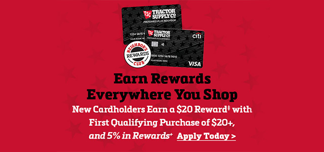 Earn Rewards Everywhere You Shop. New Cardholders Earn a $20 Reward with First Qualifying Purchase of $20+. and 5% in Rewards. Apply Today