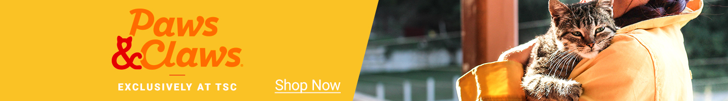 Paws and Claws. Exclusively at TSC.