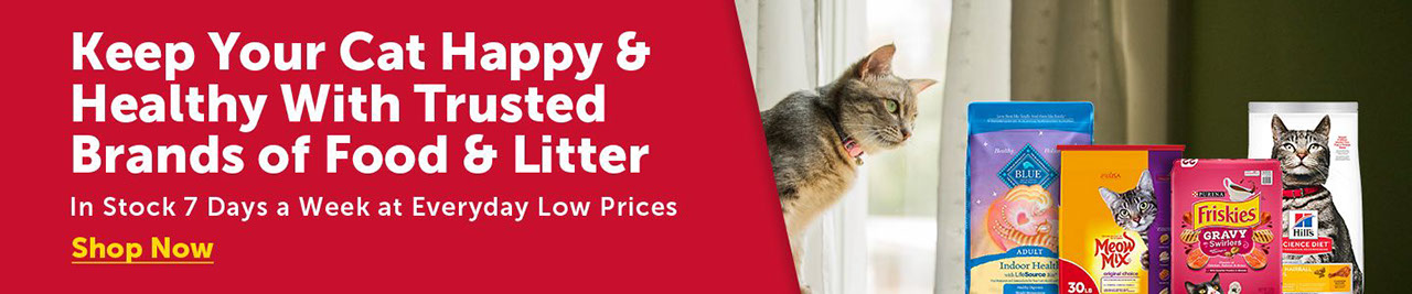 Keep your cat happy and healthy with trusted brands of food and litter. In stock 7 days a week at everyday low prices. Shop Now.