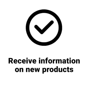 Receive information on new products