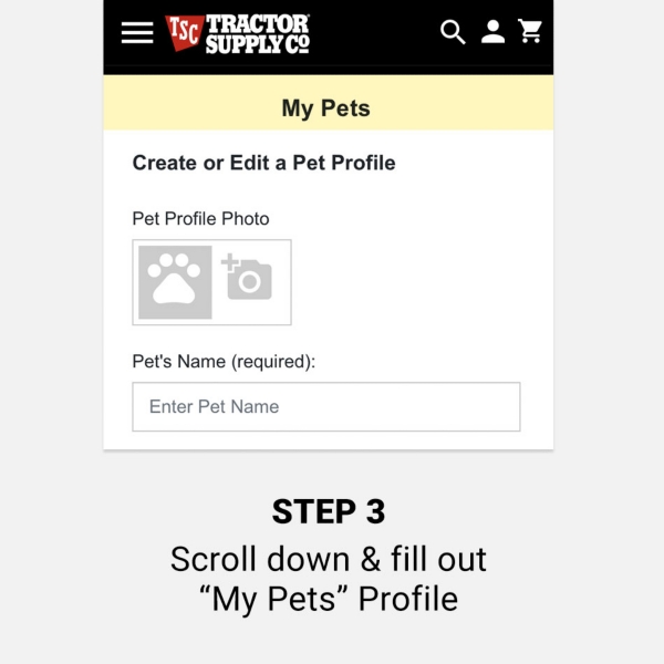 Sign up step 3