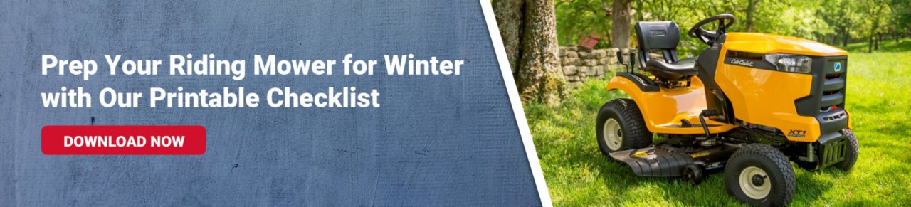 Prep Your Riding Mower for Winter with Our Printable Checklist. Download Now.