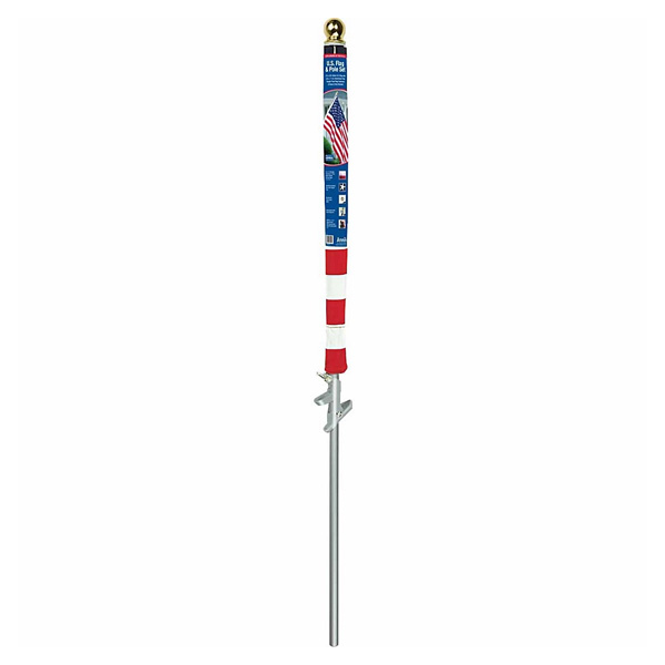 Image of Annin nylon American flag and flagpole set