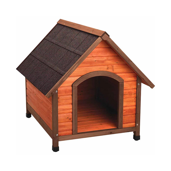 Image of a-frame doghouse, links to product.