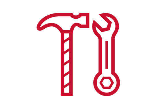 Image of tools , links to home improvement catalog.